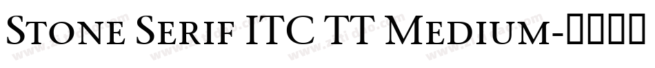 Stone Serif ITC TT Medium字体转换